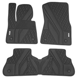 Килимки в салон Volkswagen Tiguan III USA / Tayron '25- з екошкіри, чорні (Inliner)