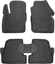 Килимки в салон для Ford Focus III '11-18 гумові, чорні (AVTO-Gumm)