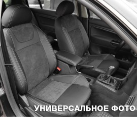 Авточохли Leather Style для салону Mitsubishi Lancer X (10) мотор 2.0, чорні (MW Brothers)
