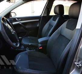 Авточохли Leather Style для салону Skoda Octavia A5 '05-13, з заднім підлокітником (MW Brothers)