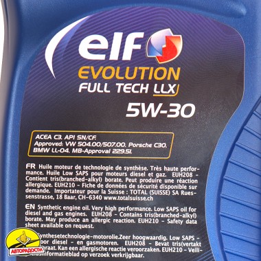 ������� ����� ELF Evolution FULL-TECH LLX 5W-30, 1 �