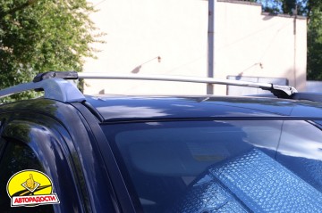 Багажник універсальний аеродинамічний на рейлінги Erkul (від 110 до 118 см.) Сріблястий