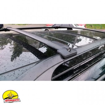 Багажник Volkswagen Touareg '10-18 на рейлінги Aguri Prestige II, чорний