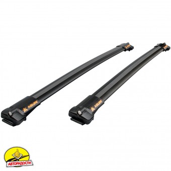 Багажник Volkswagen Touareg '10-18 на рейлінги Aguri Prestige II, чорний