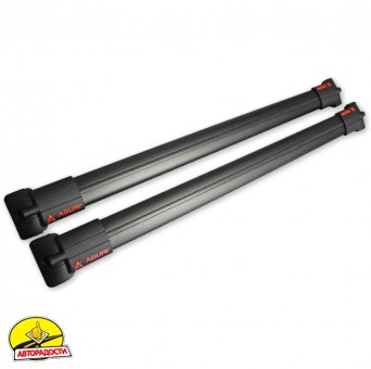 Багажник Volkswagen Touareg '10-18 на рейлінги Aguri Prestige II, чорний