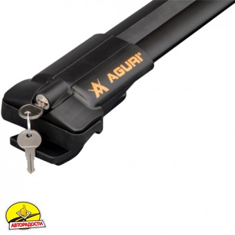 Багажник Volkswagen Touareg '10-18 на рейлінги Aguri Prestige II, чорний