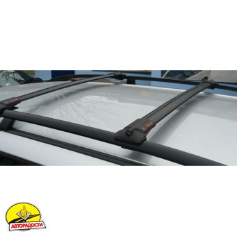 Багажник Volkswagen Touareg '10-18 на рейлінги Aguri Prestige II, чорний