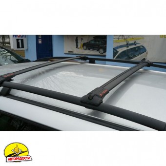 Багажник Volkswagen Touareg '10-18 на рейлінги Aguri Prestige II, чорний