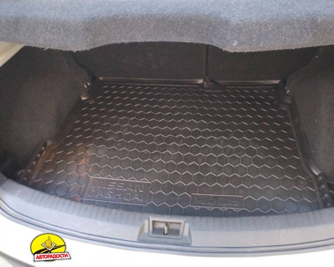 Килимок в багажник для Nissan Qashqai 2006- 2014, гумо-пластиковий, з докаткою (AVTO-Gumm)