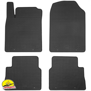 Коврики в салон Opel Vectra C '02-08 седан/хетчбек, гумові, чорні (PolyteP)