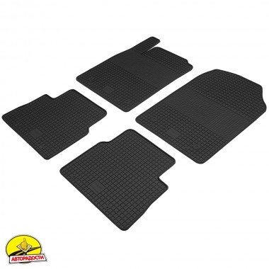 Коврики в салон Opel Vectra C '02-08 седан/хетчбек, гумові, чорні (PolyteP)
