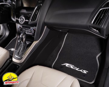 Килимки в салон для Ford Focus III '11- текстильні, сірі (Стандарт Плюс)
