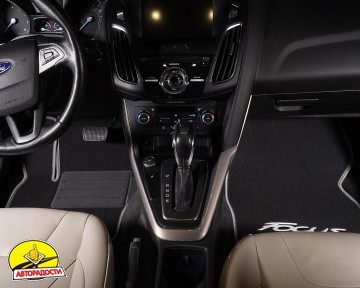 Килимки в салон для Ford Focus III '11- текстильні, сірі (Стандарт Плюс)