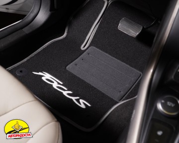 Килимки в салон для Ford Focus III '11- текстильні, сірі (Стандарт Плюс)