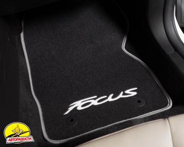 Килимки в салон для Ford Focus III '11- текстильні, сірі (Стандарт Плюс)