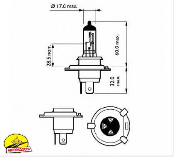 ����������� �������� Philips WhiteVision ultra H4 12V 60/55W + W5W (��������: 2 + 2 ��.)