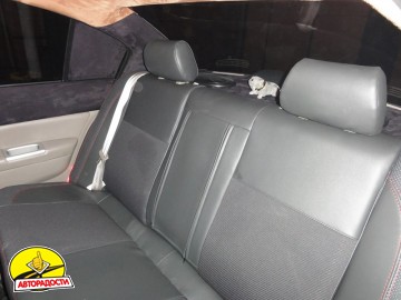 Авточохли Premium для салону Ford Focus III '11-, Trend, хетчбек/седан/універсал червона строчка (MW Brothers)