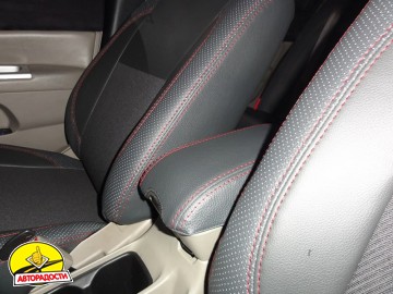 Авточохли Premium для салону Ford Focus III '11-, Trend, хетчбек/седан/універсал червона строчка (MW Brothers)