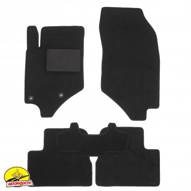 Килимки в салон для Peugeot 208 '19- (ДВЗ) текстильні, чорні (Optimal)