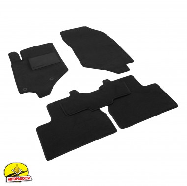 Килимки в салон для Peugeot 208 '19- (ДВЗ) текстильні, чорні (Optimal)
