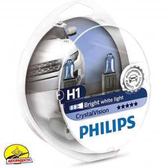 ����������� �������� PHILIPS 12258CVSM H1 55W 12V P14,5s Cristal Vision + W5Wx2 (2 ��.)