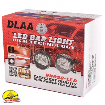 Led протитуманні фари з функцією DRL, з проводкою RN-098-LED (Dlaa)