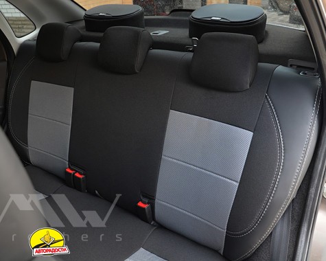 Авточохли Premium для салону Lada (ВАЗ) Granta 2190 '11- сіра строчка (MW Brothers)