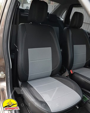 Авточохли Premium для салону Lada (ВАЗ) Granta 2190 '11- сіра строчка (MW Brothers)