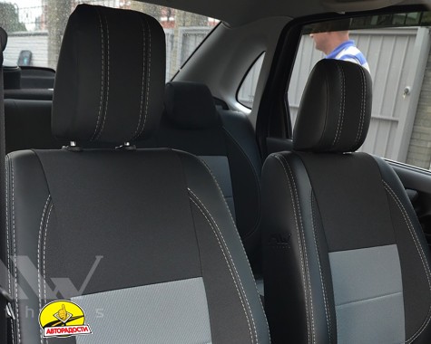 Авточохли Premium для салону Lada (ВАЗ) Granta 2190 '11- сіра строчка (MW Brothers)