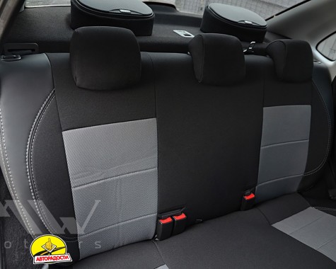 Авточохли Premium для салону Lada (ВАЗ) Granta 2190 '11- сіра строчка (MW Brothers)