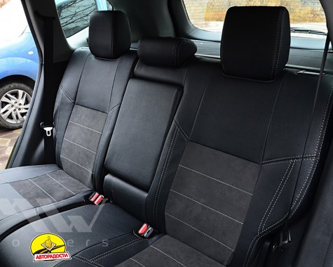 Авточохли Leather Style для салону Honda CR-V '17-, сіра строчка (MW Brothers)