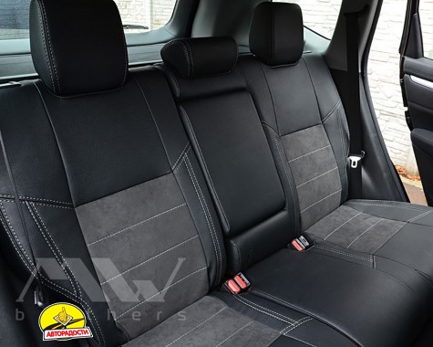 Авточохли Leather Style для салону Honda CR-V '17-, сіра строчка (MW Brothers)