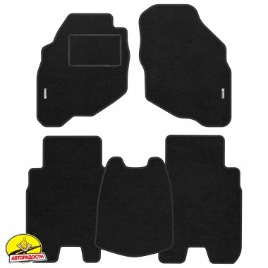 Килимки в салон для Honda Jazz '03-08 текстильні, чорні (Стандарт)
