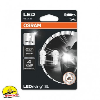 ����������� �������� Osram LEDriving W5W 0,8W 12V W2.1x9.5d �� (2 ��.) 