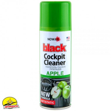 Поліроль для пластику Nowax Black Cockpit Cleaner Apple, 200 мл