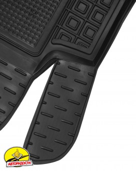 Килимки в салон для Peugeot 208 '19- (ДВЗ), гумові, чорні (AVTO-Gumm)