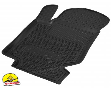 Килимки в салон передні для Peugeot 208 '19- (ДВЗ), гумові, чорні (AVTO-Gumm)