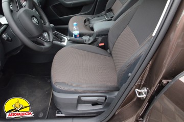 Авточохли Premium для салону Skoda Octavia A7 '13-17, універсал, червона строчка (MW Brothers)