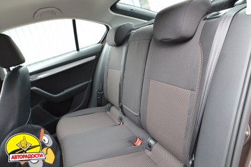 Авточохли Premium для салону Skoda Octavia A7 '13-17, універсал, червона строчка (MW Brothers)