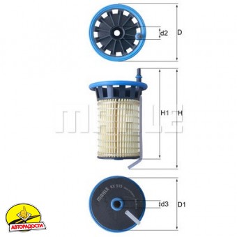 Топливный фильтр Mahle - Knecht KX515