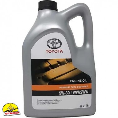 Toyota Engine Oil Premium Fuel Economy 5W-30 1WW/2WW, 5 