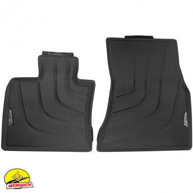 Коврики в салон передние для BMW X5 F15 '14-18 резиновые, черные