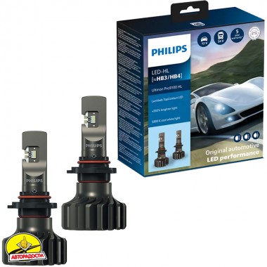 ����������� �������� Philips Ultinon Pro9100 LED HB3/HB4 5800� (2 ��.)