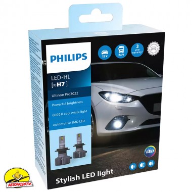   Philips Ultinon Pro3022 LED H7 6000 K (2 .)