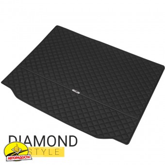 Килимок в багажник для Toyota Land Cruiser 300 '21-, 5 місць, екошкіра, Wave Style, чорний (Inliner)