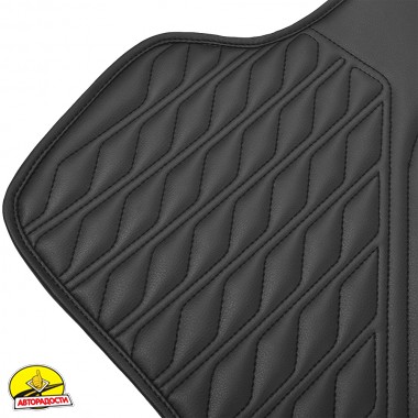 Килимок в багажник для Toyota Celica T230 '99-06, екошкіра, Wave Style, чорний (Inliner)