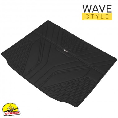 Килимок в багажник для Toyota Celica T230 '99-06, екошкіра, Wave Style, чорний (Inliner)