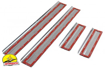 Накладки на пороги карбон для Ford Focus III '11- (Premium + k)