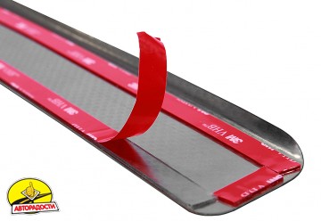 Накладки на пороги карбон для Renault Megane '02-08 хетчбек/універсал 5 дв. (Premium + k)