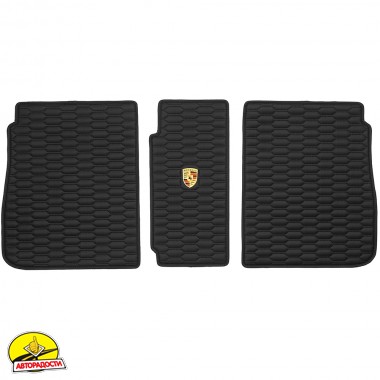 Килимки на спинки сидінь для Porsche Cayenne '17-, SOTA Design, з екошкіри, чорні  (Inliner)